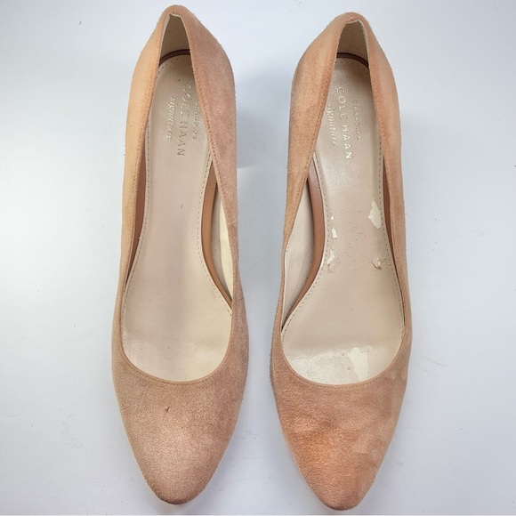 Cole Haan Suede Heels Women’s Size 8.5 Blush Block Heel - Picture 8 of 11